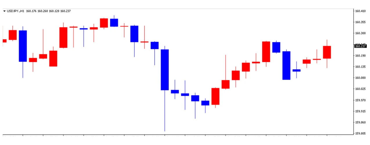 ドル円の1日の推移