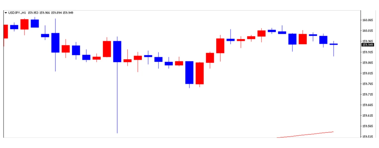 ドル円の1日の推移