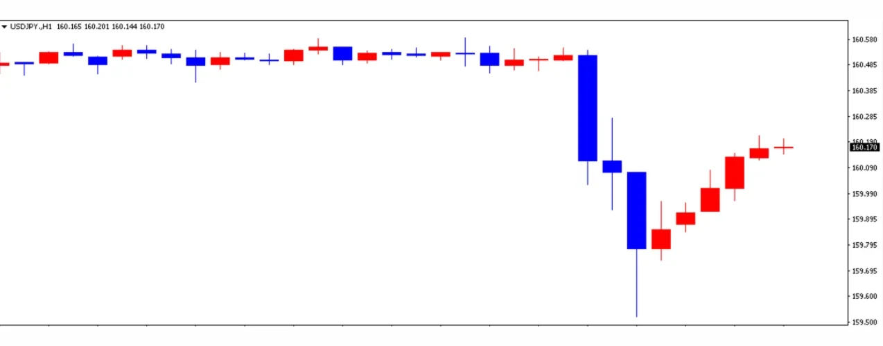 ドル円の1日の推移