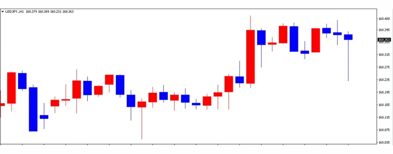 ドル円の1日の推移