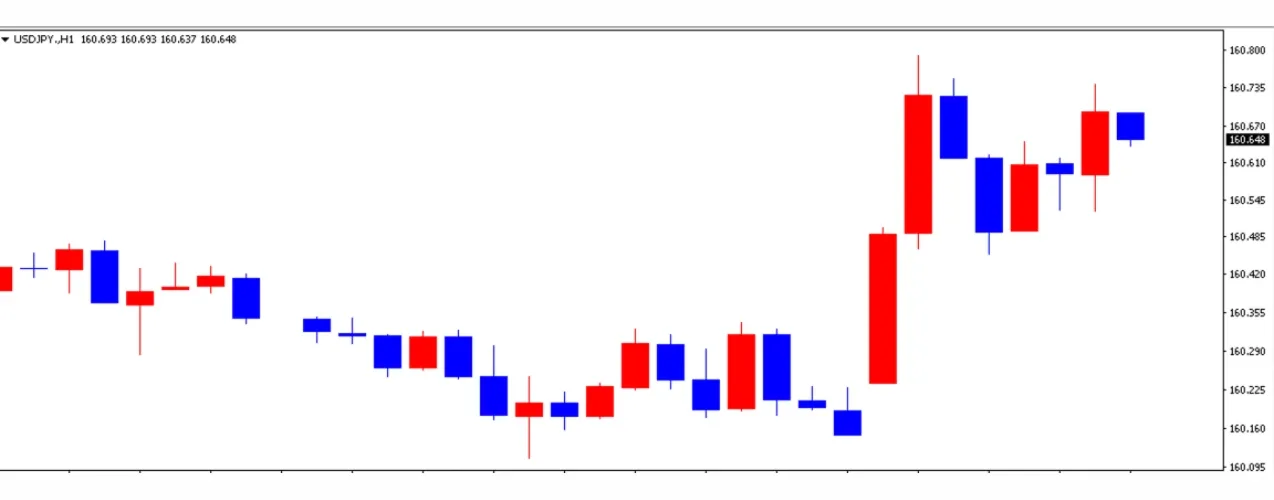 ドル円の1日の推移