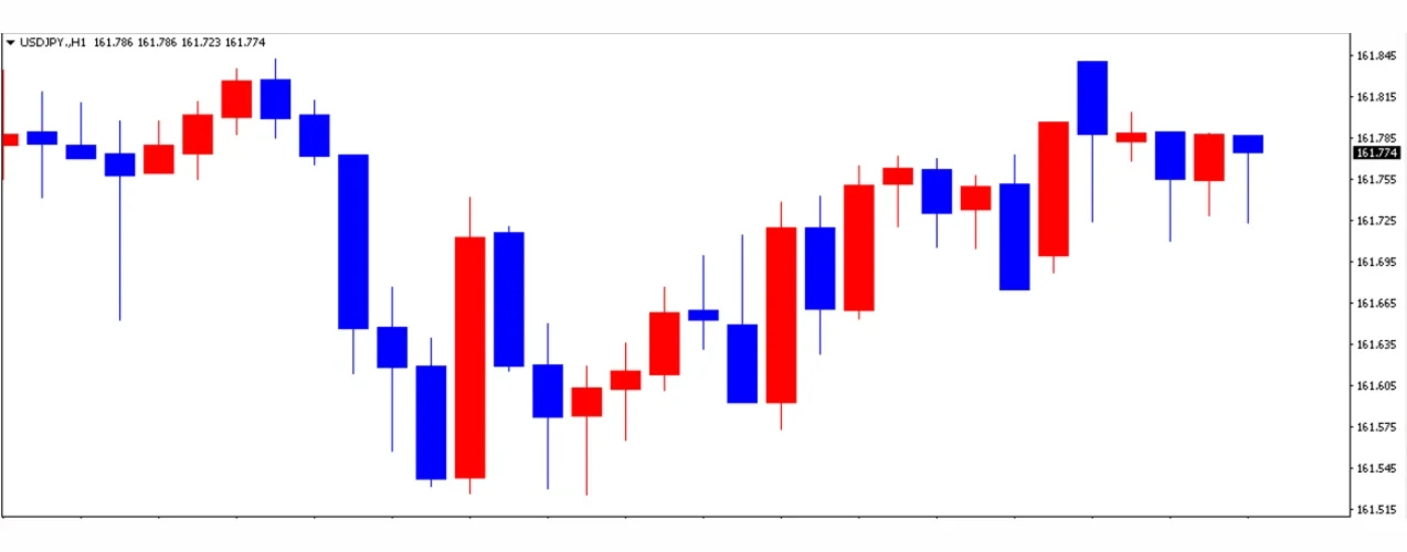 ドル円の1日の推移