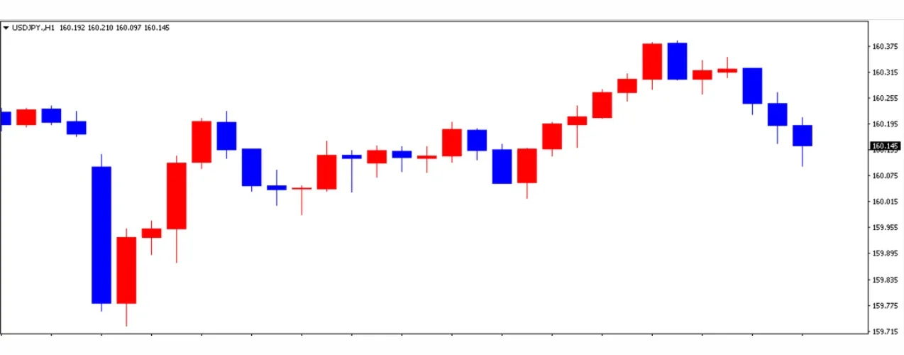 ドル円の1日の推移