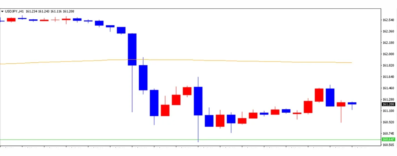 ドル円の1日の推移