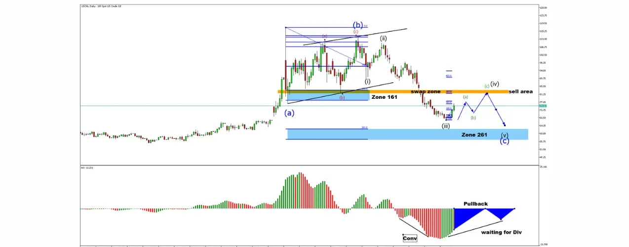 US Oil forecast corrective rally and final bearish wave