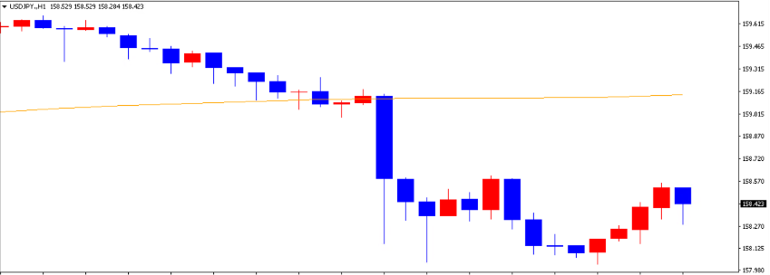 | FXGT ドル円の1日の推移